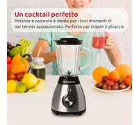Frullatore Frullo Glass Capacit 1.5 Litri Potenza 600 Watt Colore Nero / Acciaio inox