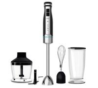 Cecotec Frullatore a Immersione Powergear 1500 XL Pro, 1500 W, 21 Velocità + Turbo, Acciaio/Silicone, Piede XL, Lama A 4 Lame, Rivestimento in Titanio, Ingranaggio in Metallo, Accessori Inclusi