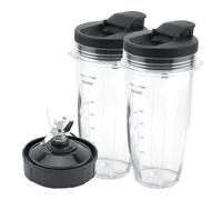 Frullatore, compatibile con Ninja, 2 tazze da 24 Oz con coperchi da asporto, lama estrattore a 7 alette, for Auto IQ