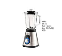 Frullatore con Bicchiere in Vetro Frantuma Ghiaccio Corpo Acciaio 700 Watt Girmi