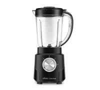 Frullatore da Tavolo Ufesa Coral Black, 600W di potenza, brocca in vetro da 1,5L, 4 lame estraibili in acciaio inox, 2 velocità + TURBO.