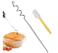 Frullatore di arachidi - Raschietto per burro di arachidi | agitatore per burro di noci | agitatore rapido in acciaio inox | agitatore portatile multifunzione per salse di burro di noci e miele