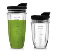 Frullatore di Ricambi per Ninja, 24oz & 18oz Blender Tazza di Ricambio per Ninja Robot da Cucina e Frullatore TB401EU TB301EU CB100EU CB350EU BN800EU BN750EU BN495EU BL450 BL451 BL480 BL481
