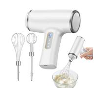 Frullatore elettrico a mano, potente montalatte, frullatore manuale da cucina, frullatore portatile ad alta velocità ricaricabile per impasto, schiumare latte, frullati proteici da viaggio