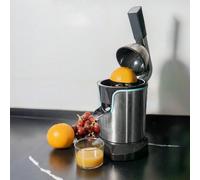 Frullatore elettrico da 600 W con leva | Coni intercambiabili | Filtro in acciaio inox con regolatore di polpa | Beccuccio antigoccia | Facile da pulire | Capacità di 0,4L | Potente motore AC | Design