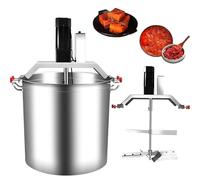 Frullatore elettrico per marmellate e macchina automatica per mescolare commerciale - Miscelatore in acciaio inossidabile da 40 l/80 l con raschietto per mescolare a 4 lame, controllo della velocità