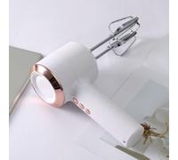 Frullatore elettrico ricaricabile portatile, modalità doppio sbattitore, frusta per uova per uso domestico, piccolo impastatore, mixer per torte, cavo di ricarica incluso BiancoABS