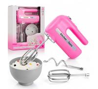 Frullatore Giocattolo per Bambini Frusta Elettrica Elettrodomestici Giocattolo Planetaria Impastatrice Rosa Azzurro Funzionante Elettrodomestici Giocattolo Mixer Blender Set Accessori Cucina (rosa)