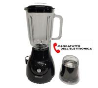 Frullatore Macina Caffè 2 in 1, Capacità 1.5 LT, Bicchiere in Vetro, 700W, Nero