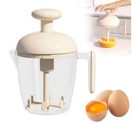 Frullatore manuale ergonomico multi-lama, premere la tazza per sbattere le uova, frullatore rotativo a mano, frullatore rotante semiautomatico per cottura, utensili da cucina e cucina