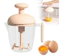 Frullatore manuale ergonomico multi-lama, premere la tazza per sbattere le uova, frullatore rotativo a mano, frullatore rotante semiautomatico per cottura, utensili da cucina e cucina