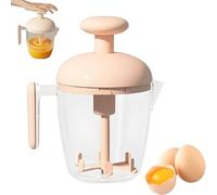 Frullatore manuale ergonomico multilama, 2026 Tazza sbattiuova Press The Egg Frusta, Frullatore rotante multifunzione a pressione, Utensile da cucina - Risparmia tempo e fatica (Pink)
