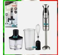 Frullatore Minipimer Tritatutto Frusta Mixer Immersione 3 in 1 1000W Acciaio