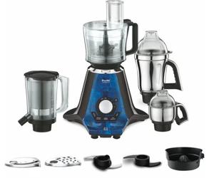 Frullatore Mixer Preethi Zodiac 2.0 MG-255, 1000 Watt, Nero/Blu, 4 Barattoli
