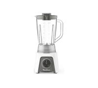 FRULLATORE MOULINEX LM2C31, Potenza 450 W, Caraffa da 1.5 l, 2 velocità, Plastica, Lame Zelkrom, Bianco