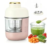 Frullatore per alimenti per bambini, impostazioni automatiche a 4 fasi per una sana purea di bambini fatta in casa, funzione preset e autopulente, senza BPA, viola