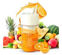 Frullatore per frullato, estrattore per succhi di frutta, frullatore portatile da 500 ml, con 10 lame, ricaricabile tramite USB, per succhi di frutta, frullatore frullato, verde