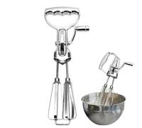 Frullatore Per Uova - Miscelatore Rotativo A Manovella, Per Le Uova, Utensili Multifunzionali Essenziali Per, Frullatore A Mano In Acciaio Inossidabile Con Doppia Testa E Maniglia P