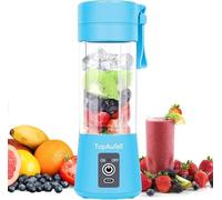 Frullatore Portatile, 380 ml Mini Frullatore Nero, Adatto per Frullati e Frappè, Frullatore Elettrico, con Ricarica USB, Sei Lame 3D per un Ottimo Effetto Frullatore, BPA Free