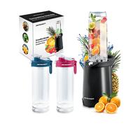 FRULLATORE PORTATILE BERDSEN BD-752350 W570 ml, Potenza 350 W, Caraffa da 570 ml, Nero, Trasparente, Blu, Rosa