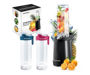 FRULLATORE PORTATILE BERDSEN BD-752350 W570 ml, Potenza 350 W, Caraffa da 570 ml, Nero, Trasparente, Blu, Rosa