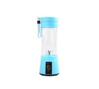 Frullatore portatile, compatibile con frullati e smoothie, ricaricabile tramite USB, spremiagrumi da viaggio da 380 ml, frullatore a immersione for frutta e verdura(SKY BLUE)