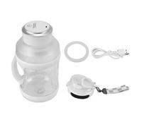 Frullatore Portatile da 2L, Blender Professionale con 6 Lame a 18000rpm, Batteria 4000mAh, Mini Shaker Elettrico per Smoothies e Frullati - Potente Motore, Ricarica USB Tipo C, (Blanc)