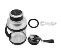Frullatore Portatile da 2L, Blender Professionale con 6 Lame a 18000rpm, Batteria 4000mAh, Mini Shaker Elettrico per Smoothies e Frullati - Potente Motore, Ricarica USB Tipo C, (negro)