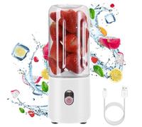 Frullatore portatile da 380 ml, mini frullatore per frullati e frullati a go, ricaricabile USB con lame in acciaio inox e potente motore per succhi, frullati verdi, campeggio, palestra
