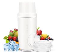 Frullatore portatile da 400 ml, frullatore portatile per frullati, succhi con design a doppia copertura, frullatore di dimensioni personali per frullati, frullati proteici e frutta congelata