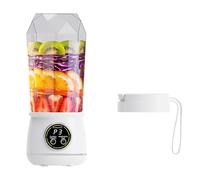 Frullatore Portatile Da 550Ml - Mini Frullatore Per Frullati Con Coperchio Per Bere Direttamente, Tritare Il Ghiaccio, Frutta, Piccolo Frullatore Portatile(White)