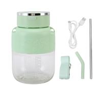 Frullatore Portatile da 800ml, Spremiagrumi Elettrico Ricaricabile, Bianco - Design Leggero e Compatto, USB Ricaricabile, Ideale per Ufficio, Palestra e Viaggi (Verde)