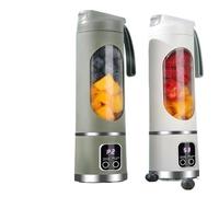 Frullatore portatile for succhi di frutta, piccolo spremiagrumi elettrico, 12 lame, frullatore for frullati, compatibile con la casa, 3000 mAH(Silver)