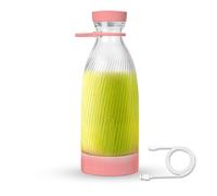 Frullatore Portatile Fresh Juice, 500ml, 6 Lame In Acciaio Inox Frullatore Juice, Ricarica Usb Portatile Wireless Frullatore Smoothie, Adatto Per Palestra, Ufficio,Pink