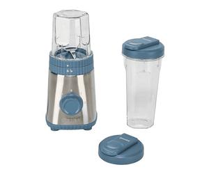 FRULLATORE PORTATILE GUZZINI Sous Chef 148500210, 320 W, 2 Bicchieri Pulse, Potenza 320 W, Caraffa da 0.3 / 0.6 l, 2 velocità, Plastica a base biologica, Blu, Trasparente