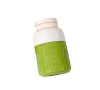 Frullatore portatile in plastica con 2 coperchi 46 lame USB frullatore di dimensioni personali for frullati frullati di ghiaccio spremitura 1400 ml/49,2 once(Wit)