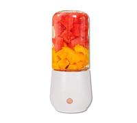 Frullatore portatile in plastica Spremiagrumi portatile leggero for frullati Miscelazione del ghiaccio, spremitura e lavorazione degli alimenti 500 ml/17,5 once(Wit)