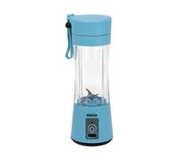 FRULLATORE PORTATILE JOCCA personale1000 W380 ml, Potenza 1000 W, Caraffa da 380 ml, Blu, Trasparente