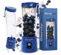 BlendyGo 3® Frullatore Portatile Elettrico, Mini Mixer Smoothie Maker, Frullatore per Smoothie, Portable Blender USB to go 550 ml, Senza BPA, Tecnologia PulseMotion & BlendPro (Blu)