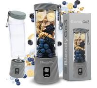 Frullatore portatile mini frullatore elettrico BlendyGo 3 usb ricaricabile tritatutto elettrico frullo piccolo blender smoothie maker trita ghiaccio e frutta congelata (Grigio)