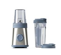 Guzzini, Sous Chef, Frullatore On-the-Go con Due Bicchieri Ermetici, 600ml e 300ml, Doppia Lama in Acciaio Inox, Funzione Pulse, Due Velocità, Bio-based (Blue navy)