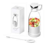 Frullatore portatile per succhi e frullati, mini elettrico con barattolo di vetro e acciaio inossidabile, ricaricabile tramite USB, per viaggi, cucina e palestra