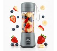 Frullatore Portatile Ricaricabile USB RAPIDA, 380 ml, 4 Lame Acciaio Inox, 17.000 rpm, Mini Frullatore Portatile Con Filtro Anti-Grumi, Leggero e Facile da Pulire - per Smoothie, Succhi e Detox