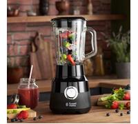 Frullatore - RUSSELL HOBBS - Nero opaco 24722-56 - 650 W - Nero opaco - Ciotola in vetro da 1,5 L - 2 velocità + impulso