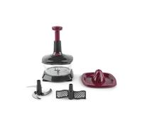 Frullatore Tritatore Spremiagrumi Manuale 3 in 1 Jata HMAQ4505 Nero Borgogna