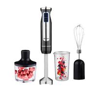 Frullatore tritatutto multifunzione 3 in 1 | Tritatutto 8 velocità con 860ml Bicchiere 600ml Frusta | Minipimer Mixer a Immersione 800 W con Luce Led