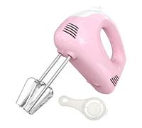Frullino Elettrico Elettrico Frullino per Uova Frullino per Alimenti 120W con 2 battitori per Cottura Frullatori a miscelazione a 5 velocità Frullini a Mano - Rosa