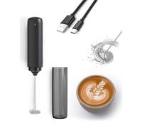 Frullino Elettrico USB Ricaricabile, Montalatte Elettrico Milk Frother Mixer per Drink con Frustino in Acciaio Inox e tubo di stoccaggio per Caffè, Latte, Cappuccino, Matcha
