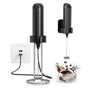 Frullino Montalatte Elettrico, Frullino Montalatte Montalatte Ricaricabile, Batteria da 500 Mah, con Supporto di Stoccaggio, Facile da Pulire, Adatto per Latte, Tè al Latte e Caffè