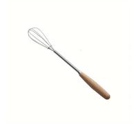 Frullino per le uova in acciaio inossidabile Frusta per il latte Frusta a filo per frullare Frusta con manico in legno massello da cucina, compatibile per Mini,(1 pack)